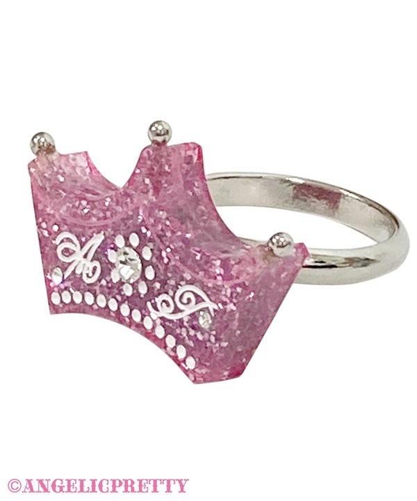 Princess Tiara Ring - Pink