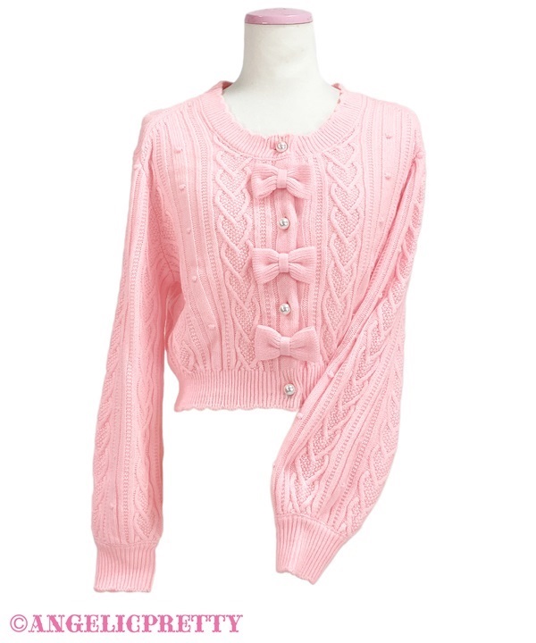 Puku Puku Heart Cardigan - Pink