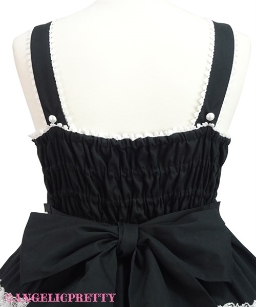 Shoulder Ribbon Jumperskirt - Black