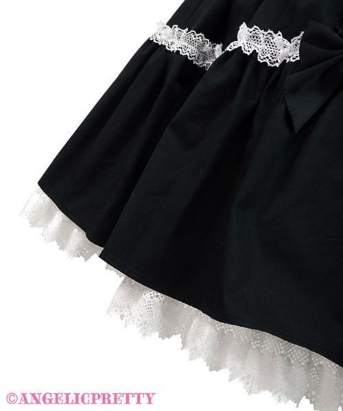 Shoulder Ribbon Jumperskirt - Black