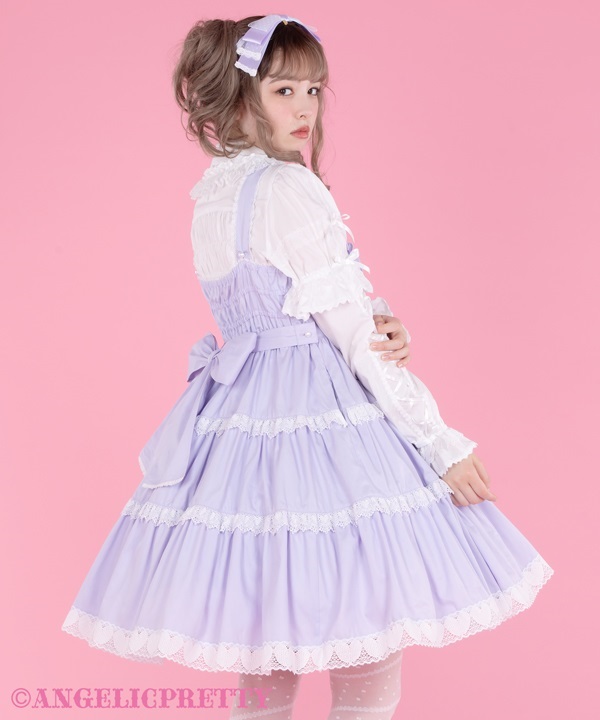 Shoulder Ribbon Jumperskirt - Lavender