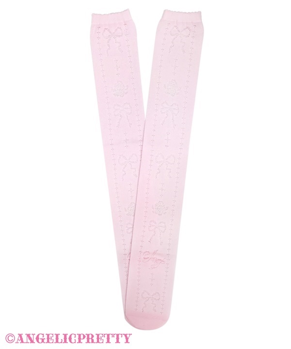 Sweet Ribbon Over Knee - Pink