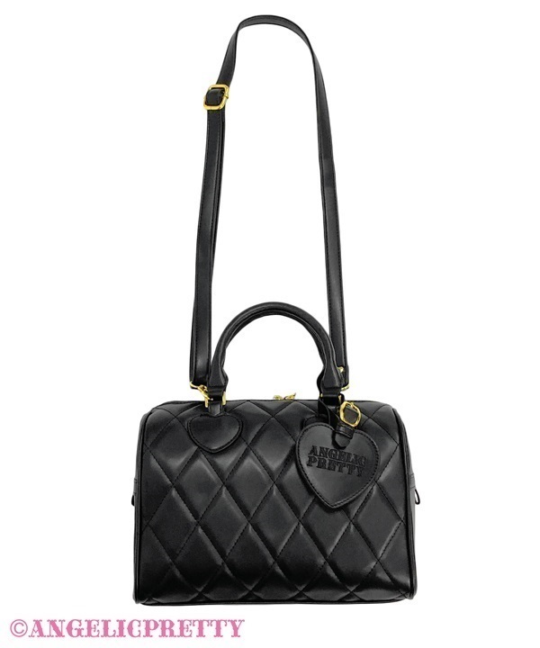 Travel Quilted Boston Bag - Black