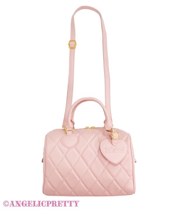 Travel Quilted Boston Bag - Pink