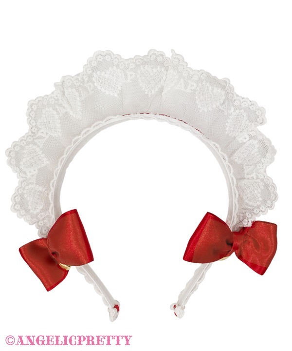 Twin Ribbon Cafe Headbow - Red