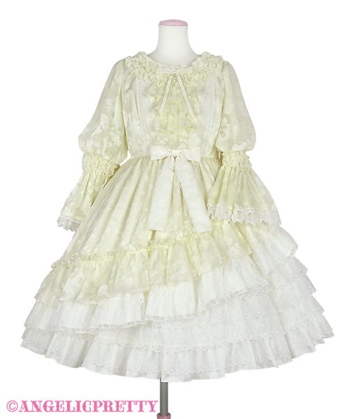 Flowing Frill Dress - Ivory