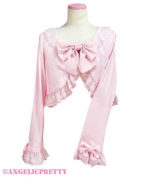 Lacy Princess Cut Bolero - Pink