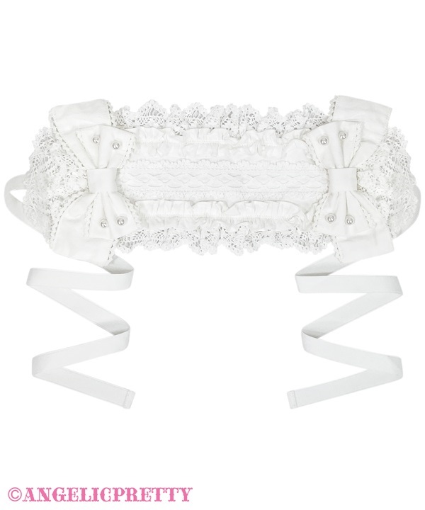 Oshama Frill Headdress (Plain) - White